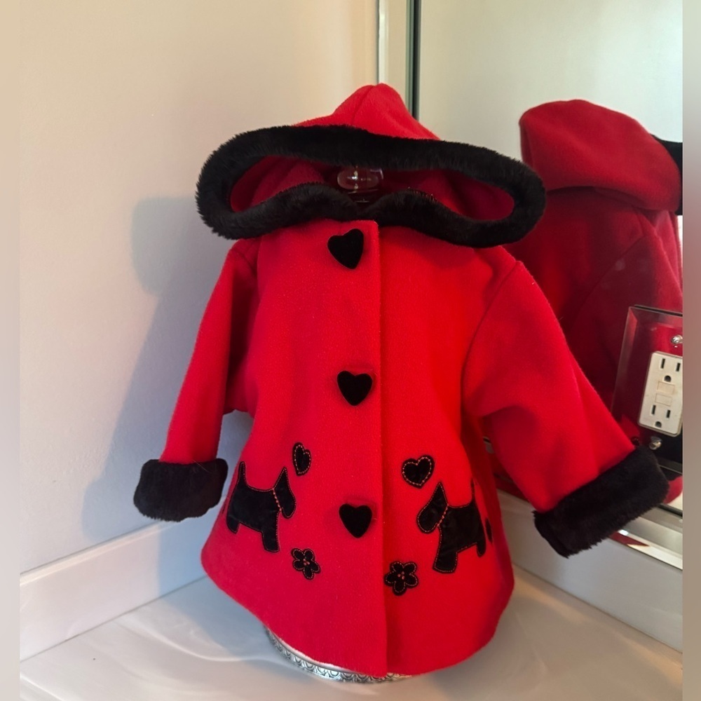 GoodLad Red with Black Heart and Dog Accents Infant 12 M - Picture 9 of 11